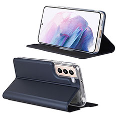 Handytasche Stand Schutzhülle Flip Leder Hülle D06T für Samsung Galaxy S22 Plus 5G Blau