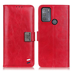 Handytasche Stand Schutzhülle Flip Leder Hülle D06Y für Motorola Moto G50 Rot