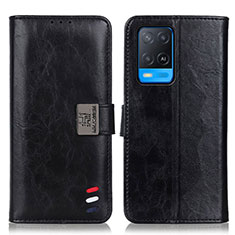 Handytasche Stand Schutzhülle Flip Leder Hülle D06Y für Oppo A54 4G Schwarz