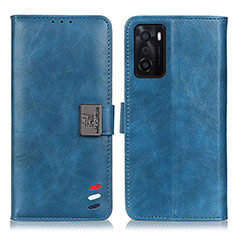 Handytasche Stand Schutzhülle Flip Leder Hülle D06Y für Oppo A55S 5G Blau