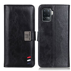 Handytasche Stand Schutzhülle Flip Leder Hülle D06Y für Oppo A94 4G Schwarz