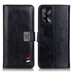 Handytasche Stand Schutzhülle Flip Leder Hülle D06Y für Oppo F19 Schwarz