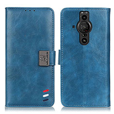 Handytasche Stand Schutzhülle Flip Leder Hülle D06Y für Sony Xperia PRO-I Blau