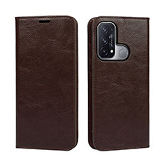 Handytasche Stand Schutzhülle Flip Leder Hülle D07T für Oppo Reno5 A Braun