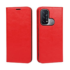 Handytasche Stand Schutzhülle Flip Leder Hülle D07T für Oppo Reno5 A Rot