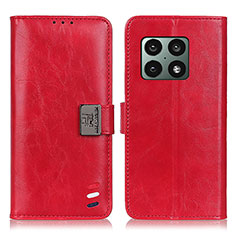 Handytasche Stand Schutzhülle Flip Leder Hülle D07Y für OnePlus 10 Pro 5G Rot