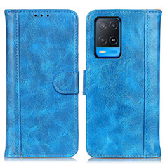 Handytasche Stand Schutzhülle Flip Leder Hülle D07Y für Oppo A54 4G Hellblau