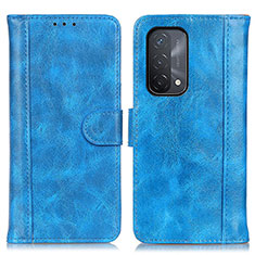 Handytasche Stand Schutzhülle Flip Leder Hülle D07Y für Oppo A54 5G Hellblau