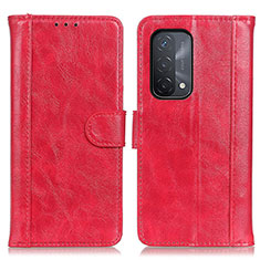 Handytasche Stand Schutzhülle Flip Leder Hülle D07Y für Oppo A54 5G Rot