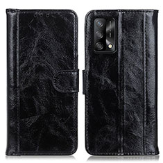 Handytasche Stand Schutzhülle Flip Leder Hülle D07Y für Oppo A74 4G Schwarz