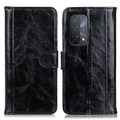 Handytasche Stand Schutzhülle Flip Leder Hülle D07Y für Oppo A93 5G Schwarz