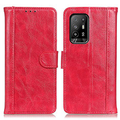 Handytasche Stand Schutzhülle Flip Leder Hülle D07Y für Oppo A94 5G Rot