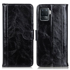 Handytasche Stand Schutzhülle Flip Leder Hülle D07Y für Oppo F19 Pro Schwarz