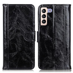 Handytasche Stand Schutzhülle Flip Leder Hülle D07Y für Samsung Galaxy S21 Plus 5G Schwarz