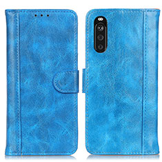 Handytasche Stand Schutzhülle Flip Leder Hülle D07Y für Sony Xperia 10 III Hellblau