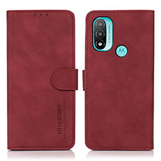 Handytasche Stand Schutzhülle Flip Leder Hülle D08Y für Motorola Moto E20 Rot