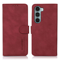 Handytasche Stand Schutzhülle Flip Leder Hülle D08Y für Motorola Moto Edge S30 5G Rot