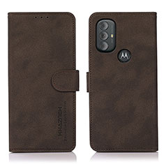 Handytasche Stand Schutzhülle Flip Leder Hülle D08Y für Motorola Moto G Play (2023) Braun