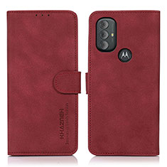 Handytasche Stand Schutzhülle Flip Leder Hülle D08Y für Motorola Moto G Play (2023) Rot