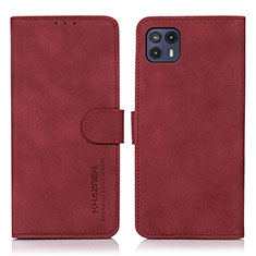 Handytasche Stand Schutzhülle Flip Leder Hülle D08Y für Motorola Moto G50 5G Rot