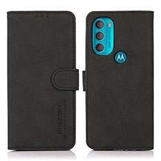 Handytasche Stand Schutzhülle Flip Leder Hülle D08Y für Motorola Moto G71 5G Schwarz