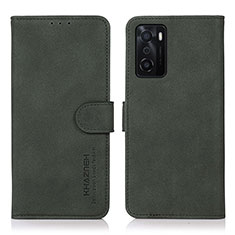 Handytasche Stand Schutzhülle Flip Leder Hülle D08Y für Oppo A55S 5G Grün