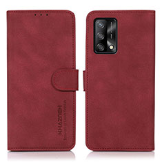 Handytasche Stand Schutzhülle Flip Leder Hülle D08Y für Oppo A74 4G Rot