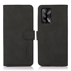 Handytasche Stand Schutzhülle Flip Leder Hülle D08Y für Oppo F19 Schwarz