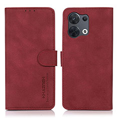 Handytasche Stand Schutzhülle Flip Leder Hülle D08Y für Oppo Reno8 Pro+ Plus 5G Rot