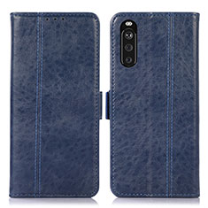 Handytasche Stand Schutzhülle Flip Leder Hülle D08Y für Sony Xperia 10 III SO-52B Blau