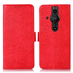 Handytasche Stand Schutzhülle Flip Leder Hülle D08Y für Sony Xperia PRO-I Rot