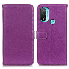 Handytasche Stand Schutzhülle Flip Leder Hülle D09Y für Motorola Moto E30 Violett