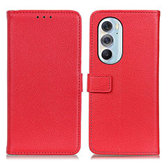 Handytasche Stand Schutzhülle Flip Leder Hülle D09Y für Motorola Moto Edge X30 5G Rot
