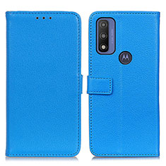 Handytasche Stand Schutzhülle Flip Leder Hülle D09Y für Motorola Moto G Pure Hellblau