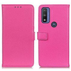Handytasche Stand Schutzhülle Flip Leder Hülle D09Y für Motorola Moto G Pure Pink