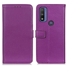 Handytasche Stand Schutzhülle Flip Leder Hülle D09Y für Motorola Moto G Pure Violett