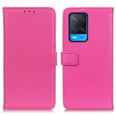 Handytasche Stand Schutzhülle Flip Leder Hülle D09Y für Oppo A54 4G Pink