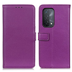 Handytasche Stand Schutzhülle Flip Leder Hülle D09Y für Oppo A74 5G Violett