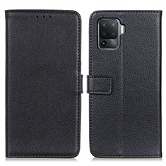 Handytasche Stand Schutzhülle Flip Leder Hülle D09Y für Oppo A94 4G Schwarz