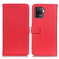 Handytasche Stand Schutzhülle Flip Leder Hülle D09Y für Oppo F19 Pro Rot