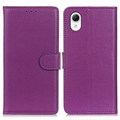 Handytasche Stand Schutzhülle Flip Leder Hülle D09Y für Samsung Galaxy A23e 5G Violett