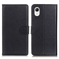 Handytasche Stand Schutzhülle Flip Leder Hülle D09Y für Samsung Galaxy A23s Schwarz