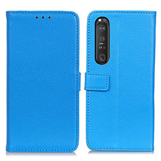 Handytasche Stand Schutzhülle Flip Leder Hülle D09Y für Sony Xperia 1 III Hellblau