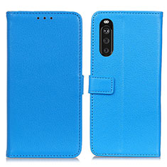 Handytasche Stand Schutzhülle Flip Leder Hülle D09Y für Sony Xperia 10 III Lite Hellblau