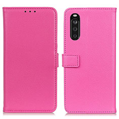 Handytasche Stand Schutzhülle Flip Leder Hülle D09Y für Sony Xperia 10 III Lite Pink