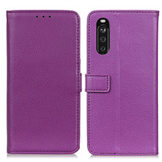 Handytasche Stand Schutzhülle Flip Leder Hülle D09Y für Sony Xperia 10 III SO-52B Violett