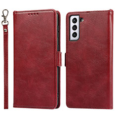 Handytasche Stand Schutzhülle Flip Leder Hülle D10T für Samsung Galaxy S21 Plus 5G Rot