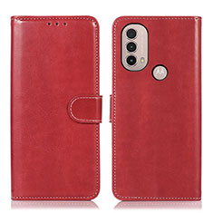 Handytasche Stand Schutzhülle Flip Leder Hülle D10Y für Motorola Moto E20 Rot