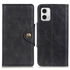 Handytasche Stand Schutzhülle Flip Leder Hülle D10Y für Motorola Moto G73 5G Schwarz