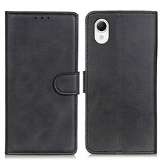 Handytasche Stand Schutzhülle Flip Leder Hülle D10Y für Samsung Galaxy A23e 5G Schwarz